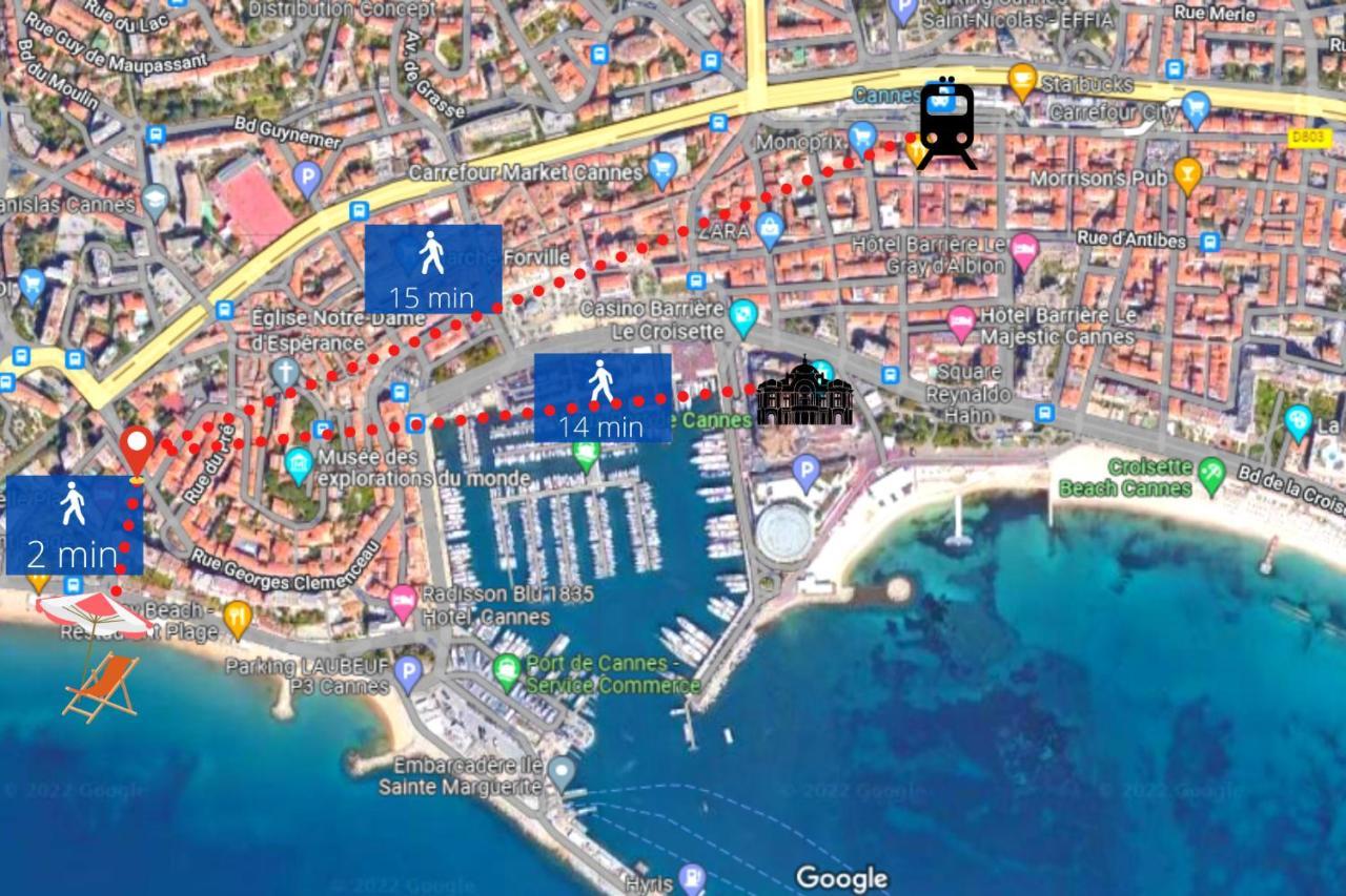 Le Clem - 100M Des Plages - Suquet - Verriere Cote D'Azur カンヌ エクステリア 写真